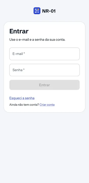 Tela real do NR1